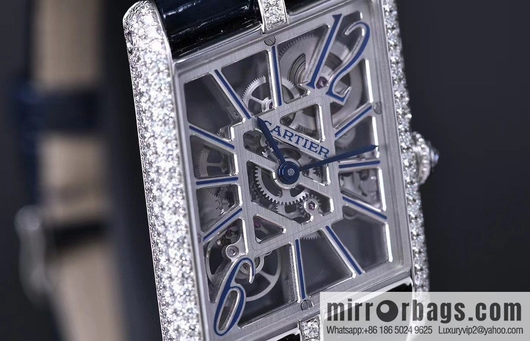 Cartier CARTIER tank hollow series HPI01370 X43 size 47 * 36 thick 7.82mm equipped with quartz movement watch imported from Switzerland