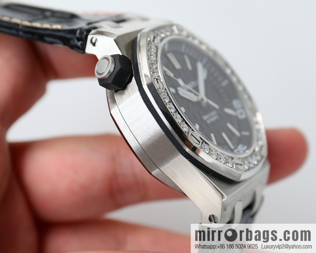 Audemars Piguet, Royal Oak 15710 👺 imported 3120 mechanical movement watch with mozzarella diamond ring