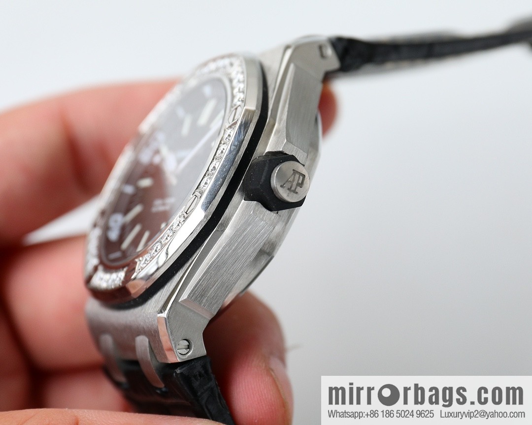 Audemars Piguet, Royal Oak 15710 👺 imported 3120 mechanical movement watch with mozzarella diamond ring