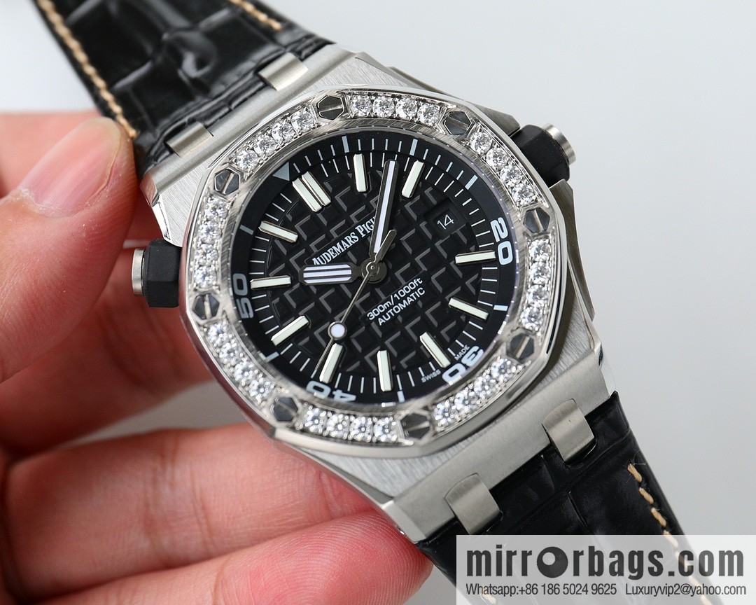 Audemars Piguet, Royal Oak 15710 👺 imported 3120 mechanical movement watch with mozzarella diamond ring