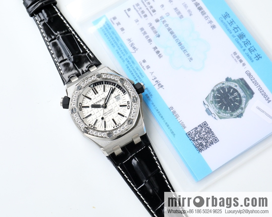 Audemars Piguet, Royal Oak 15710 👺 imported 3120 mechanical movement watch with mozzarella diamond ring