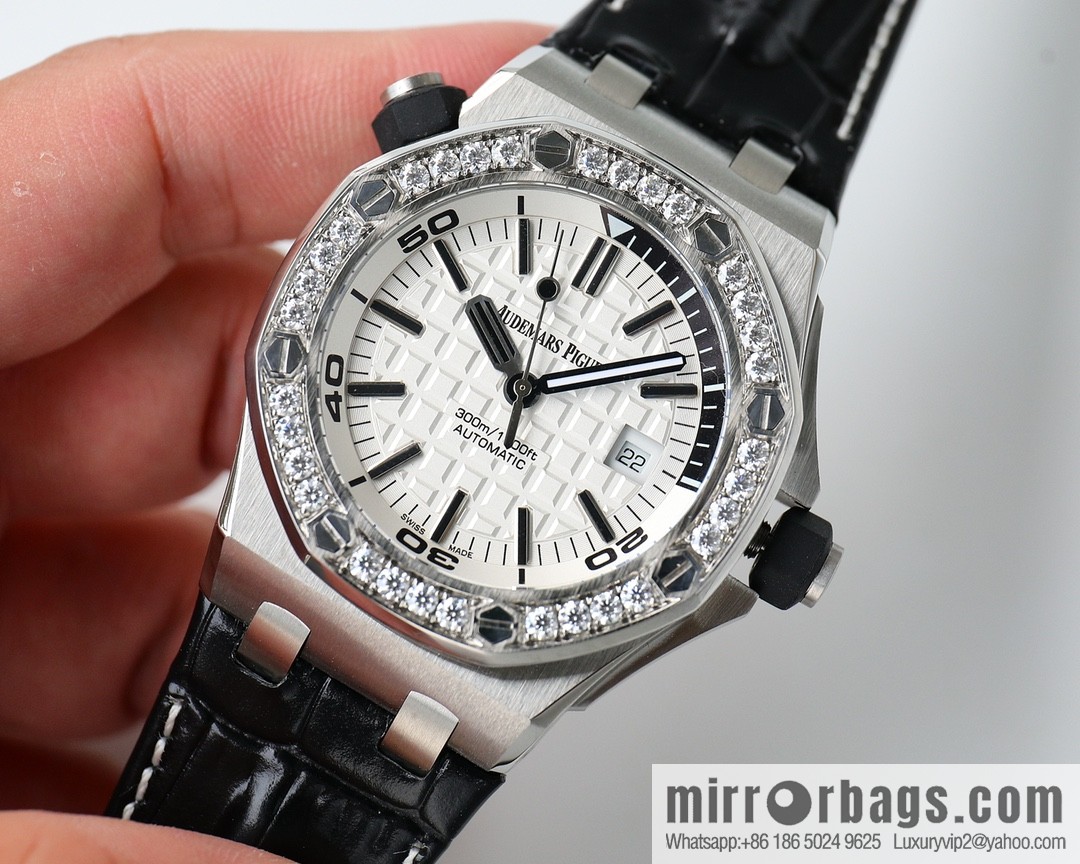 Audemars Piguet, Royal Oak 15710 👺 imported 3120 mechanical movement watch with mozzarella diamond ring