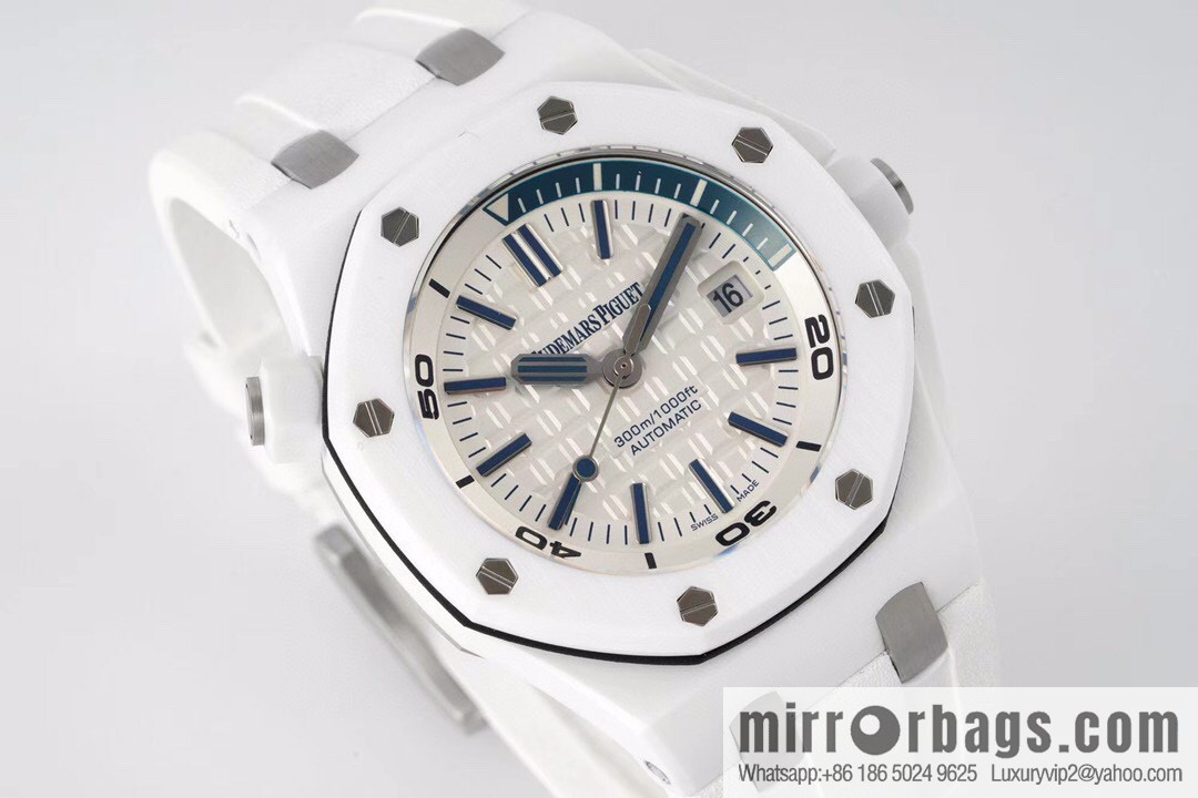 Audemars Piguet AP 15707 White Ceramic 9015 to 3120 Movement Watch