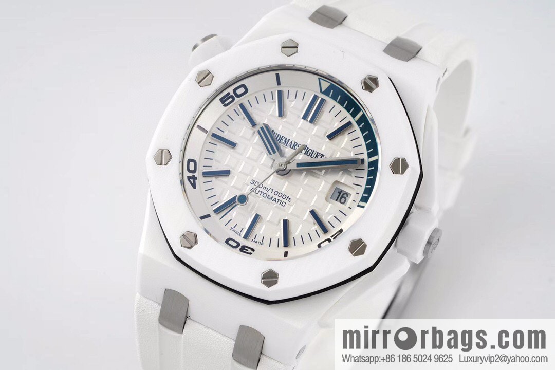 Audemars Piguet AP 15707 White Ceramic 9015 to 3120 Movement Watch