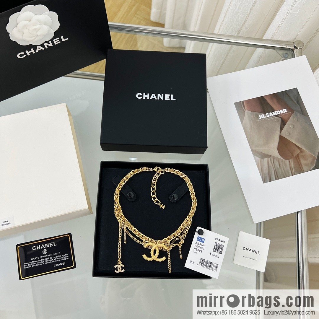 New ☑️ CHANEL Chanel double c fringe necklace