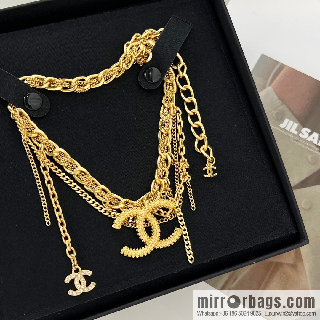 New ☑️ CHANEL Chanel double c fringe necklace