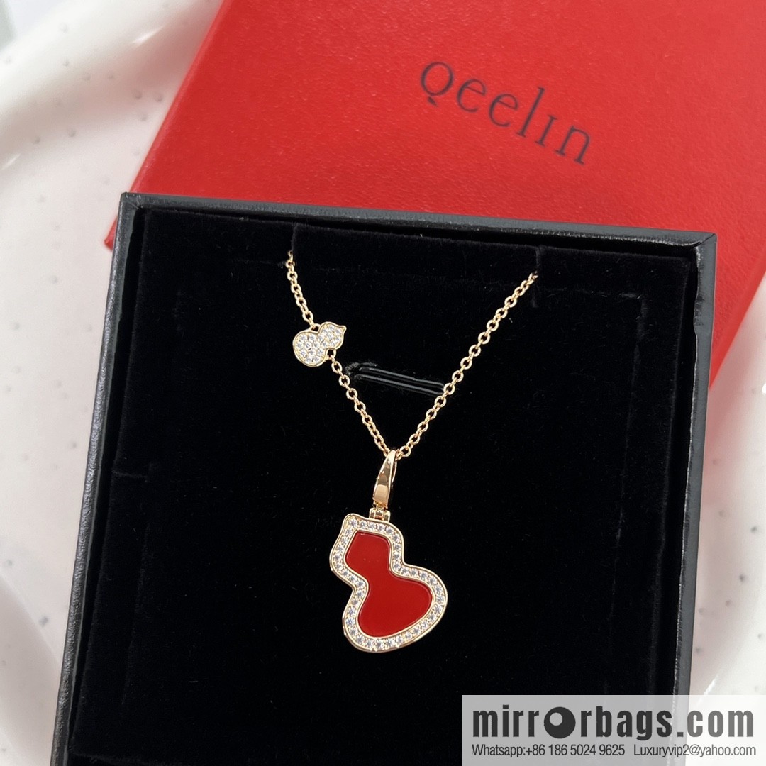 Qeelin, full diamond gourd necklace