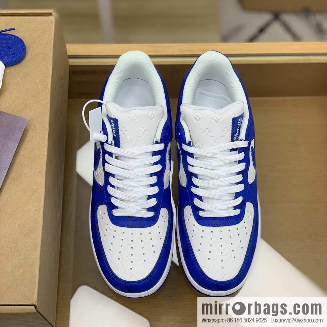 LV Louis Vuitton, classic Monogram and Damier element patchwork A JL sneakers