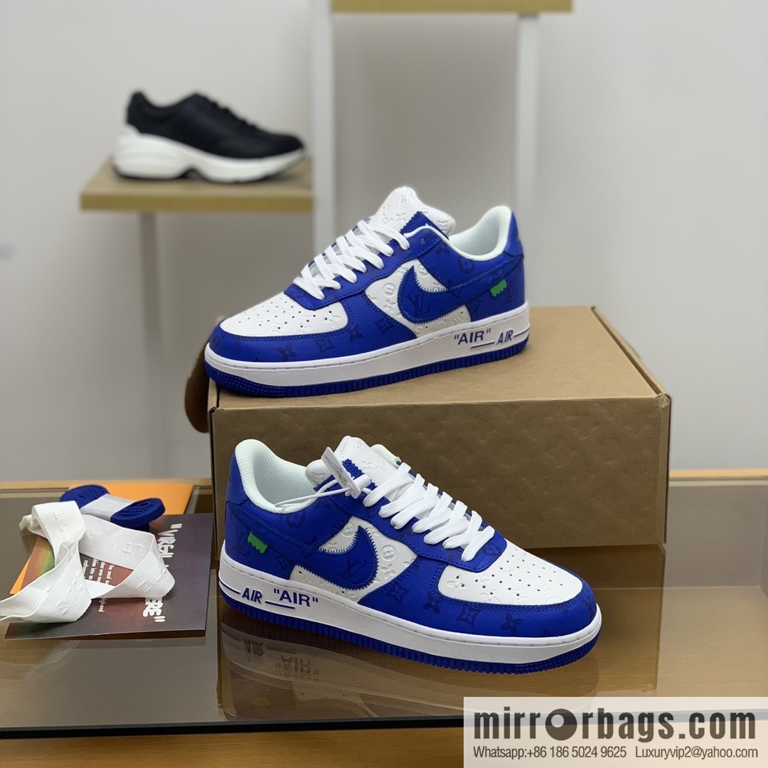 LV Louis Vuitton, classic Monogram and Damier element patchwork A JL sneakers