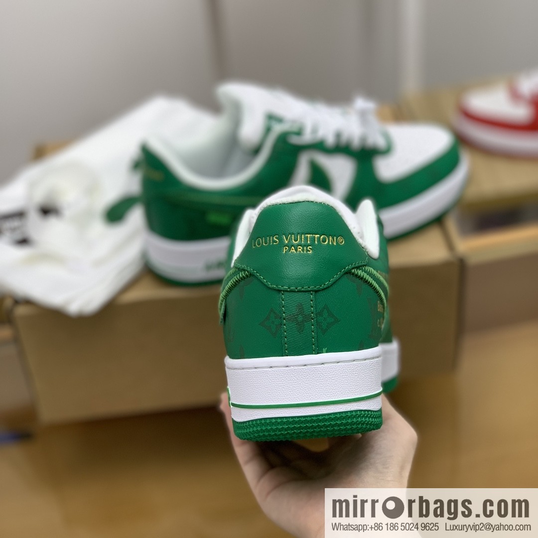 LV Louis Vuitton, classic Monogram and Damier element patchwork A JL sneakers
