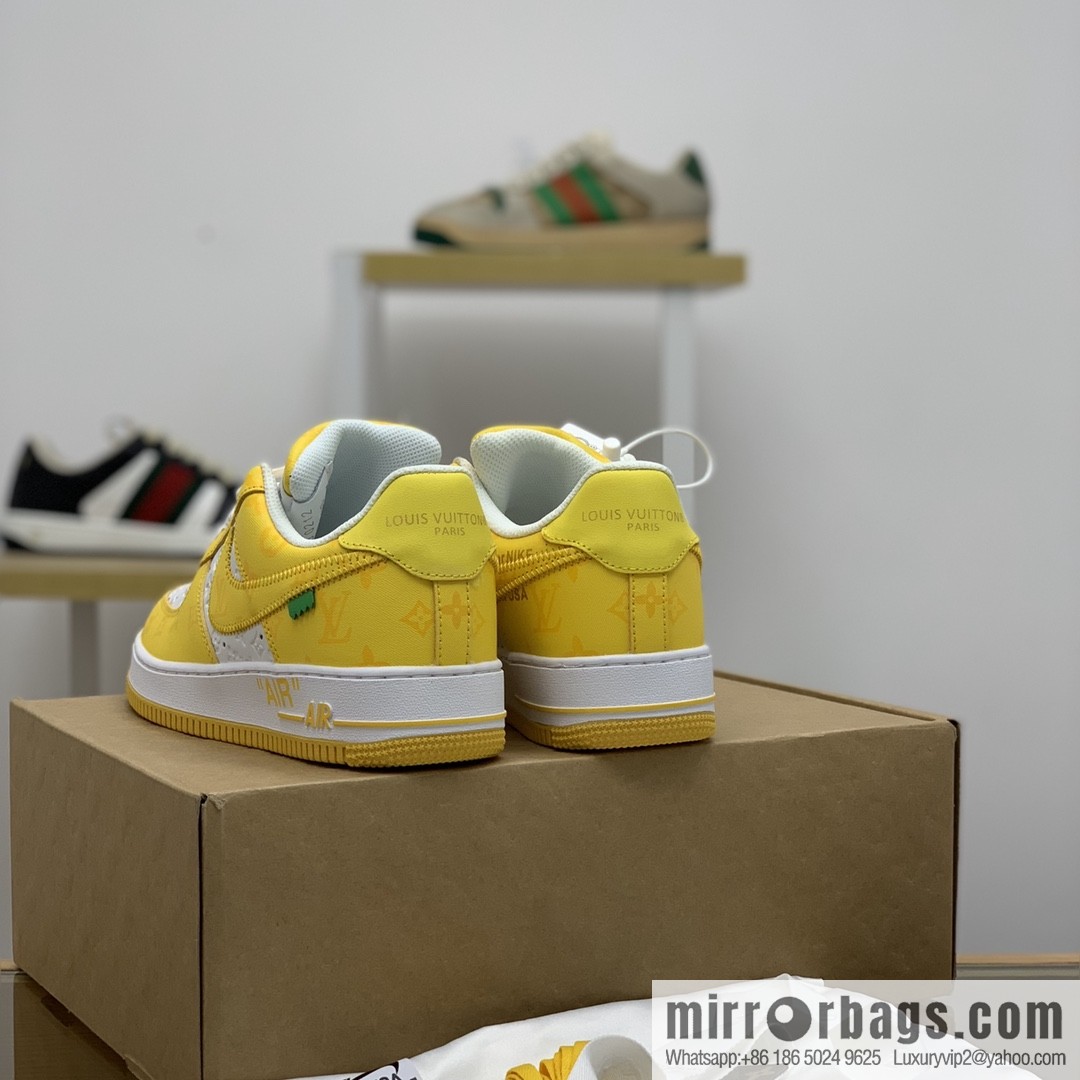 LV Louis Vuitton, classic Monogram and Damier element patchwork A JL sneakers