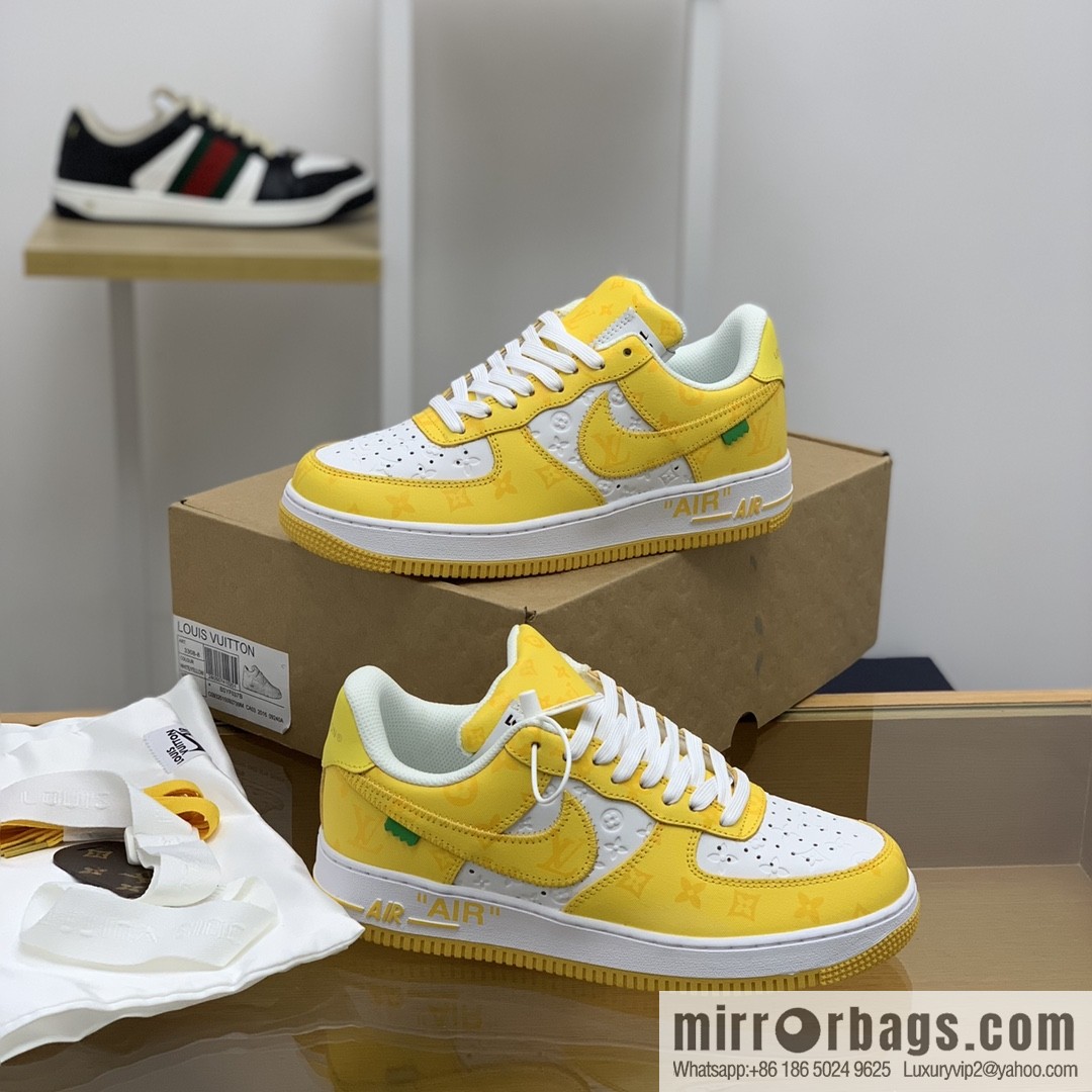 LV Louis Vuitton, classic Monogram and Damier element patchwork A JL sneakers