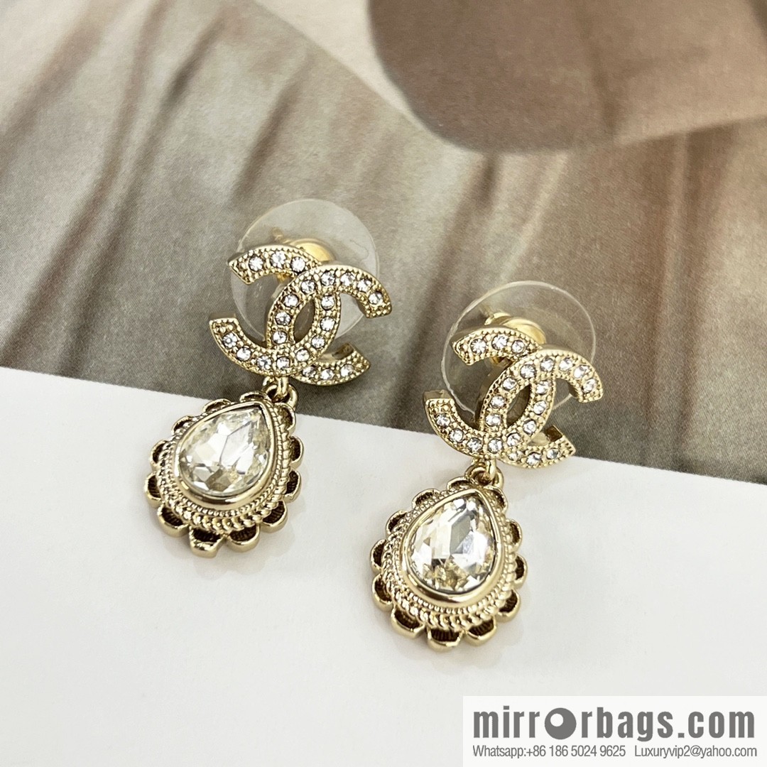 New ☑️ CHANEL Chanel double c water drop stud earrings