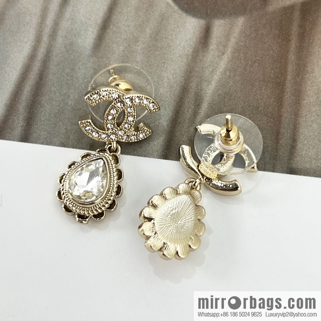 New ☑️ CHANEL Chanel double c water drop stud earrings