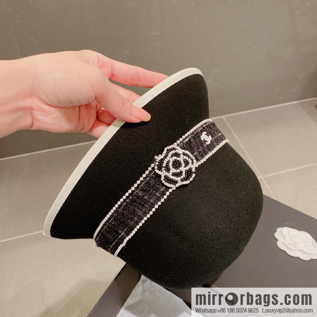 Chanel 2022 autumn and winter new wool top hat