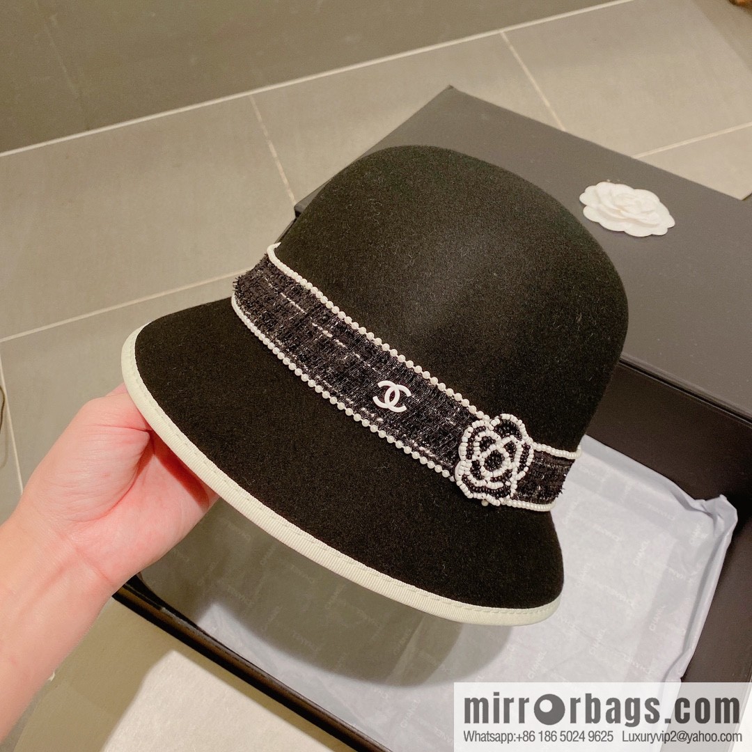 Chanel 2022 autumn and winter new wool top hat