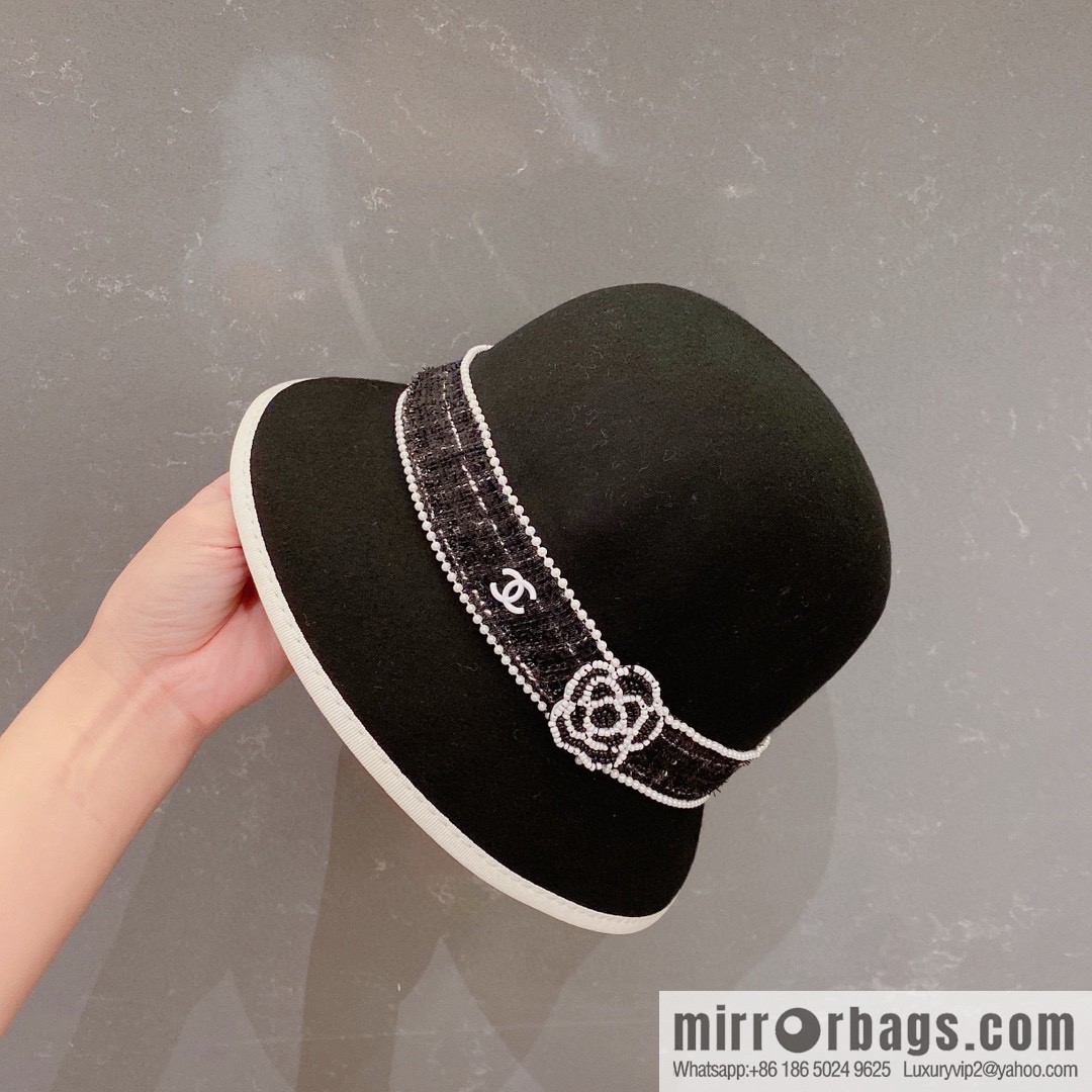Chanel 2022 autumn and winter new wool top hat