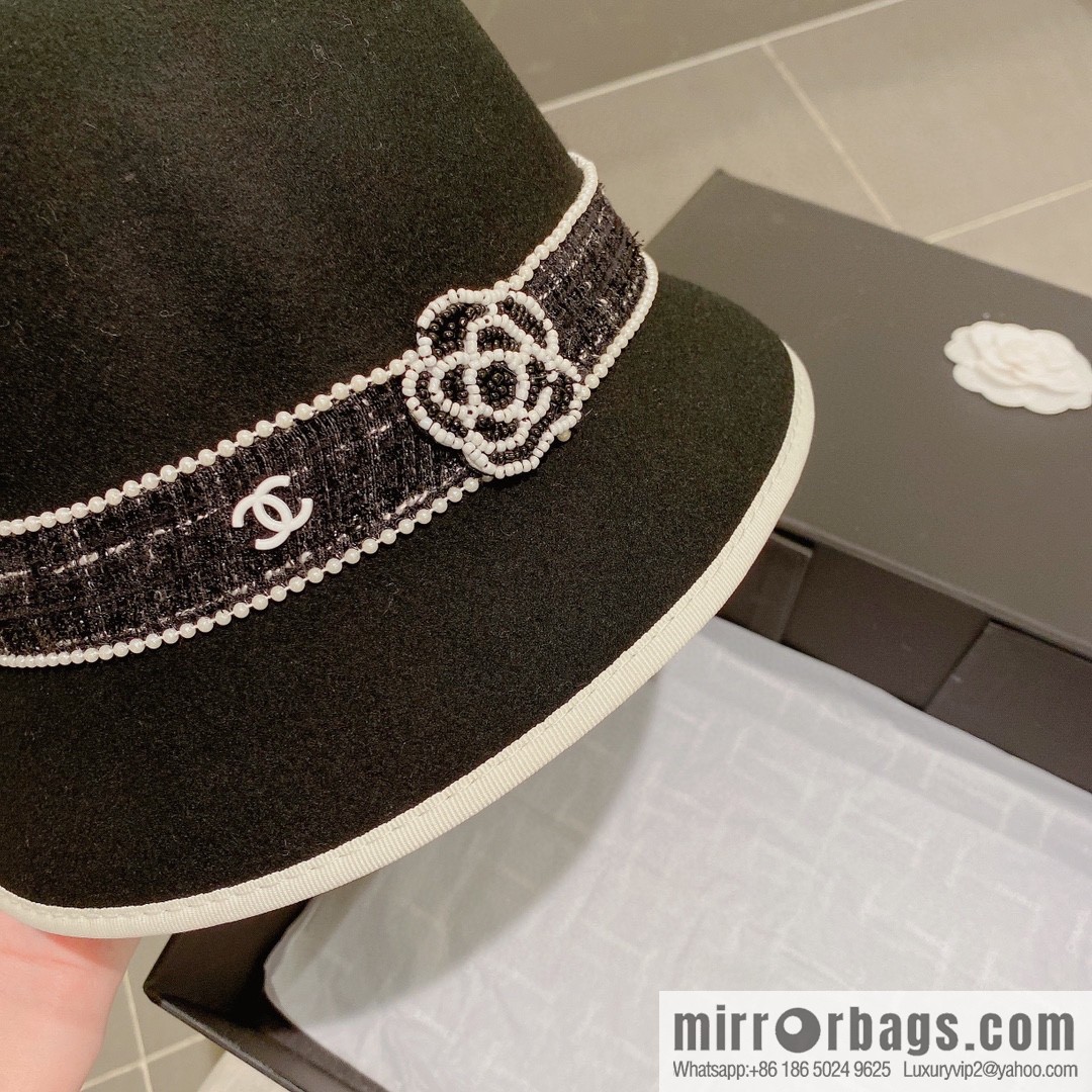 Chanel 2022 autumn and winter new wool top hat