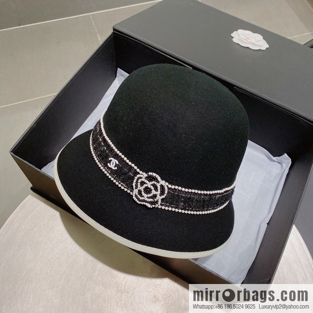 Chanel 2022 autumn and winter new wool top hat