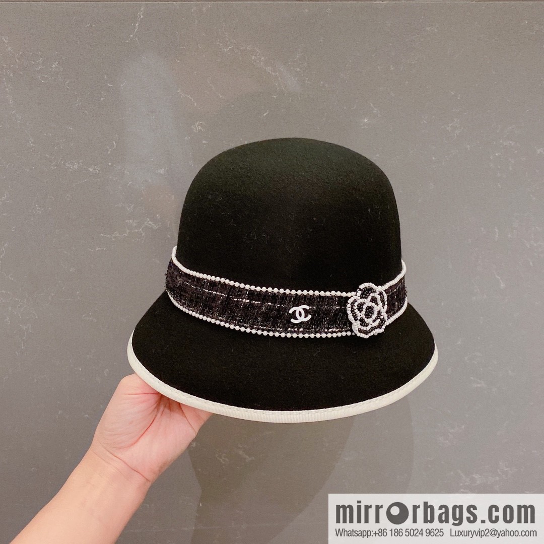 Chanel 2022 autumn and winter new wool top hat