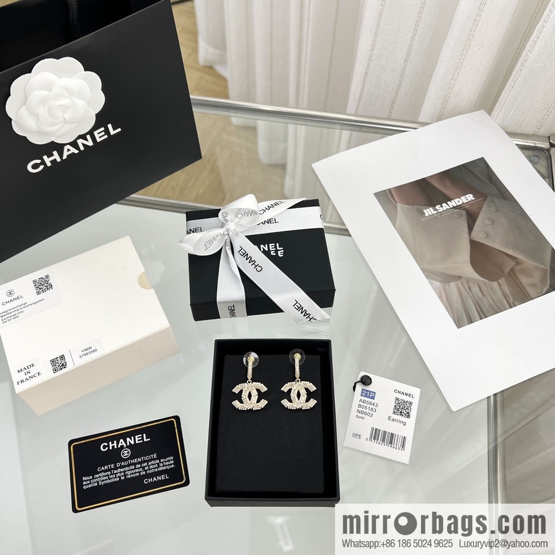 New ☑️ CHANEL Chanel c2 double c full diamond stud earrings