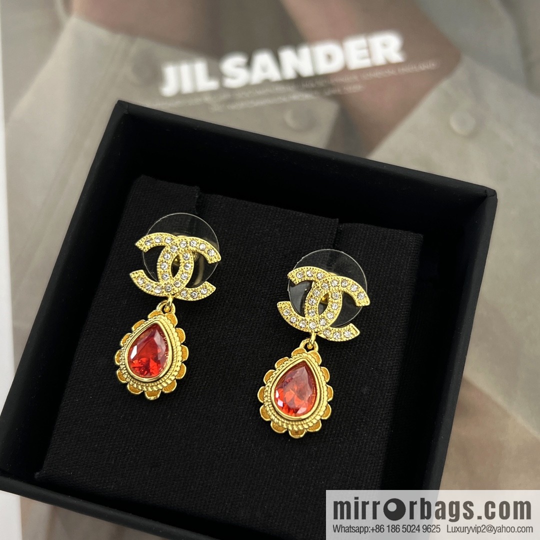 New ☑️ CHANEL Chanel double c water drop stud earrings