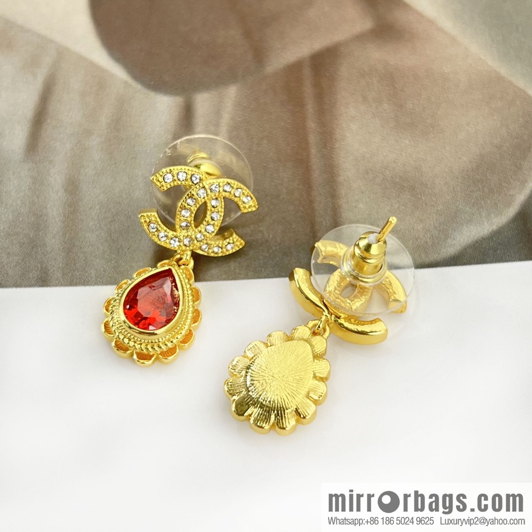 New ☑️ CHANEL Chanel double c water drop stud earrings