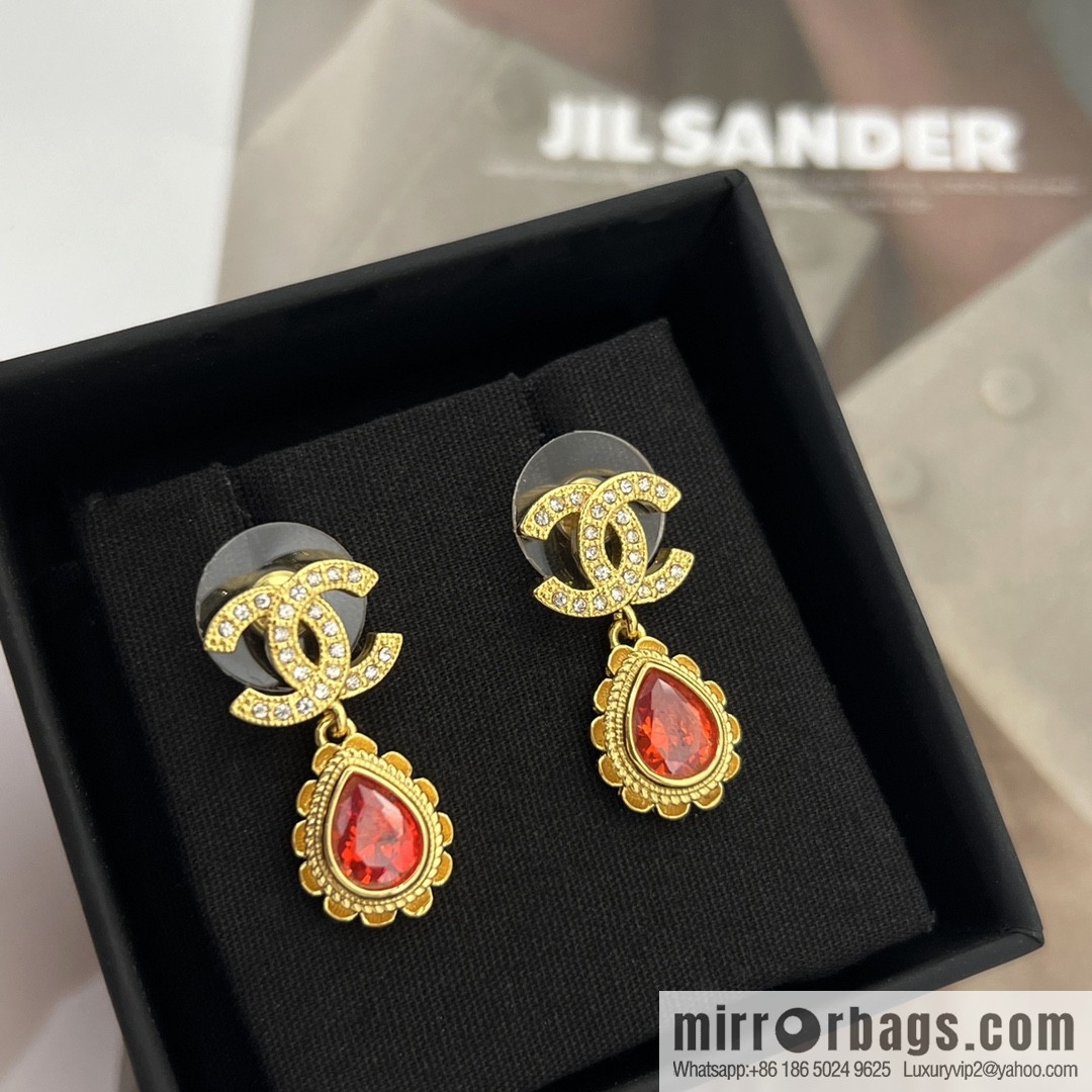 New ☑️ CHANEL Chanel double c water drop stud earrings