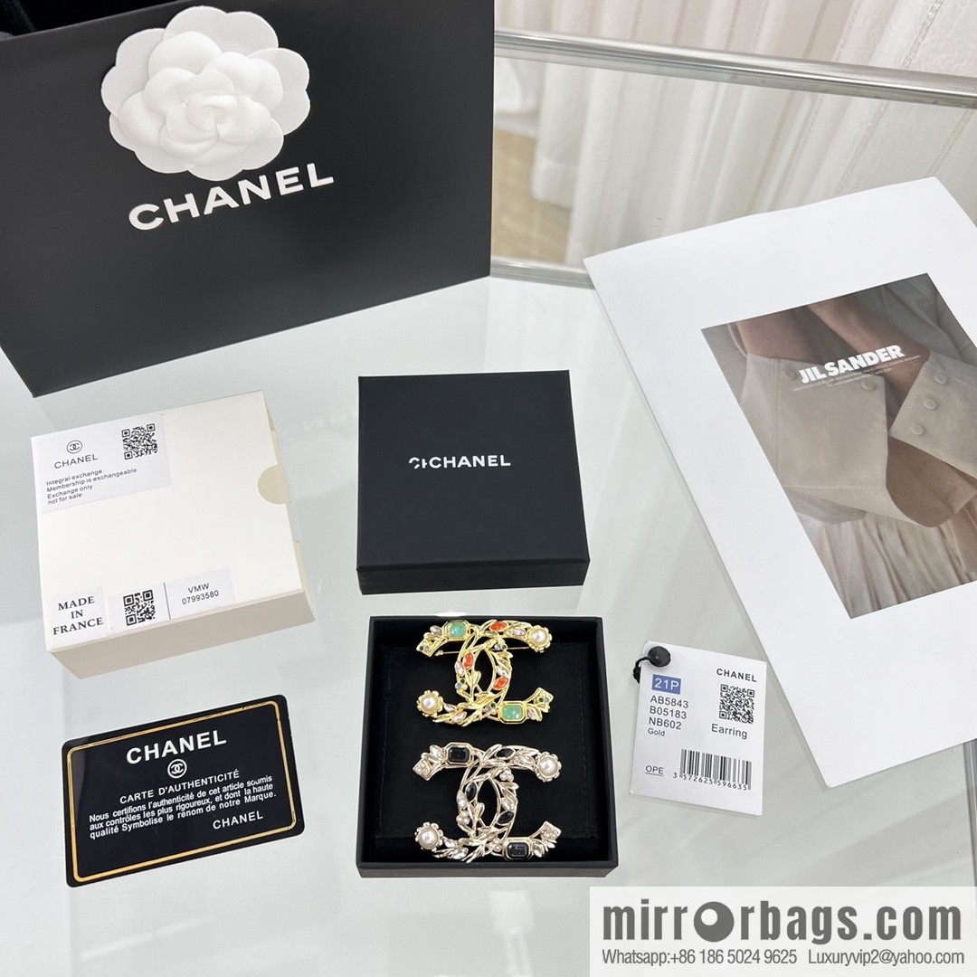 New ☑️ CHANEL Chanel double c wheat ear pearl brooch