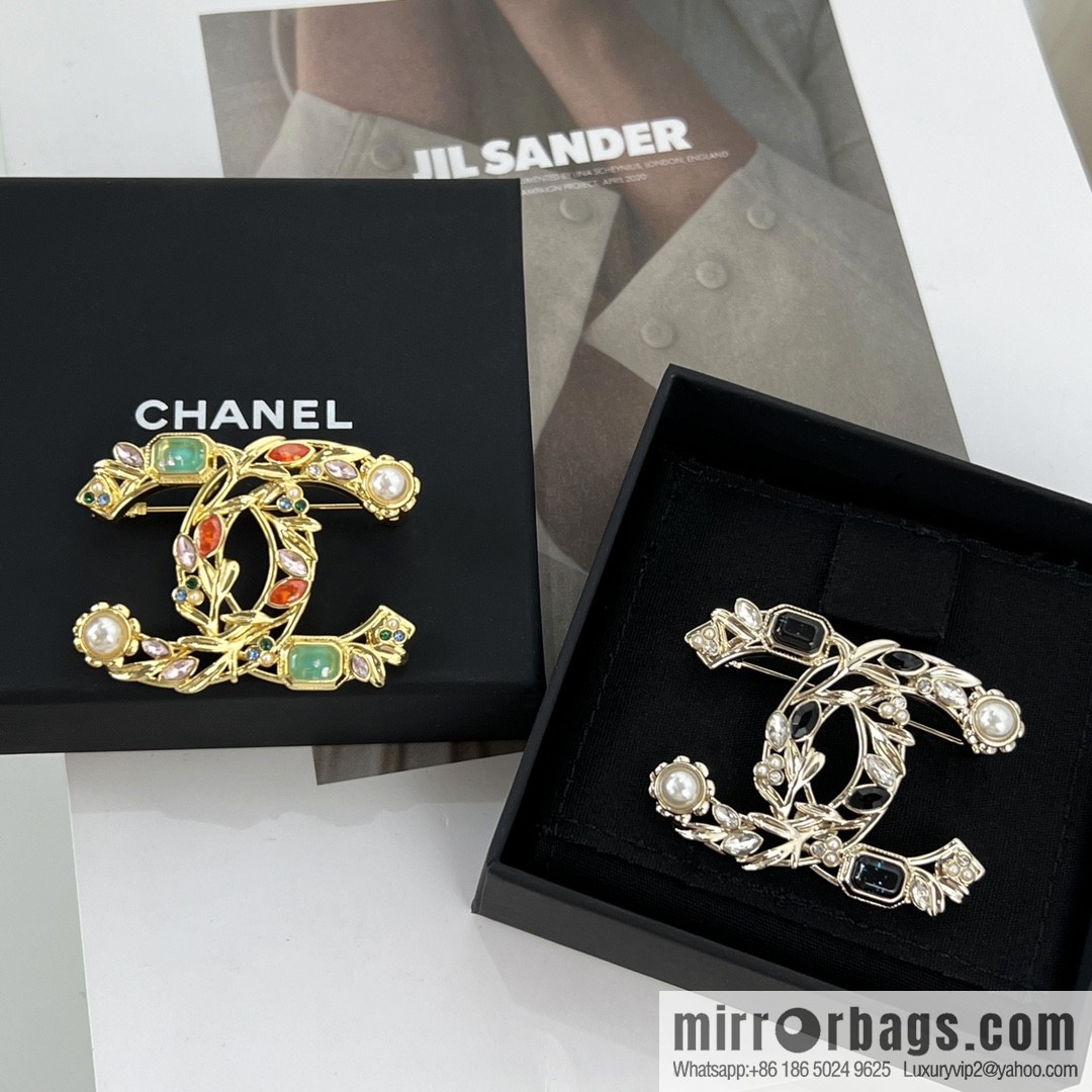 New ☑️ CHANEL Chanel double c wheat ear pearl brooch