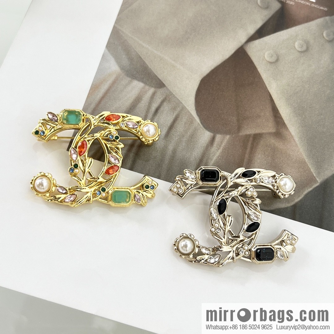 New ☑️ CHANEL Chanel double c wheat ear pearl brooch