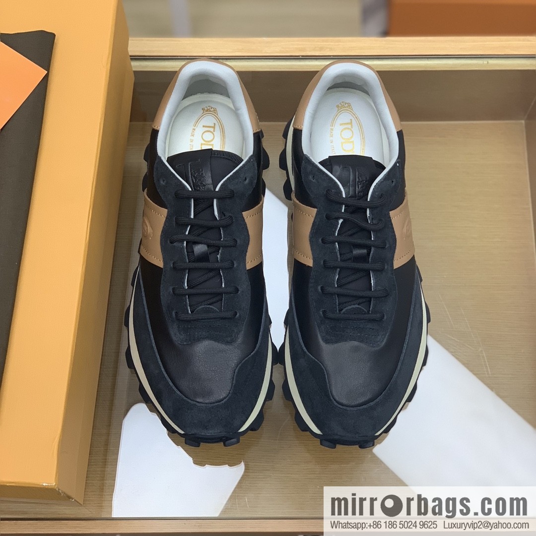 TODS todd leather (fabric) made of nylon cloth new men's 25K sneakers