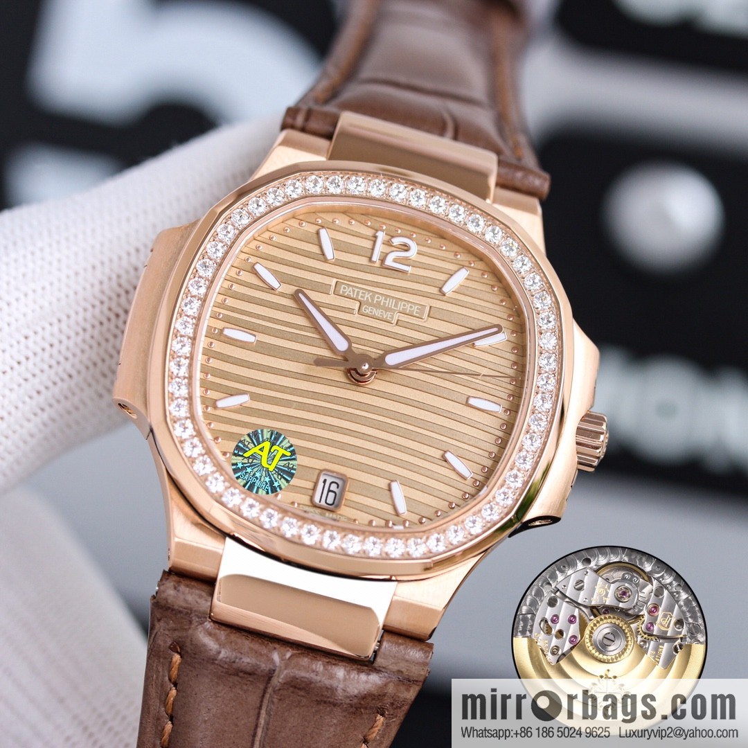 Patek Philippe Sports Elegant Nautilus Belt Women's Watch PP7118 Customized Edition 9015 Machine Modified Cal.324sc Automatic Movement