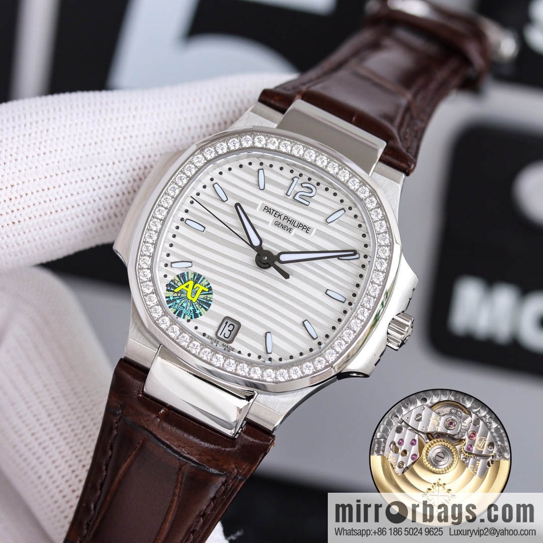 Patek Philippe Sports Elegant Nautilus Belt Women's Watch PP7118 Customized Edition 9015 Machine Modified Cal.324sc Automatic Movement