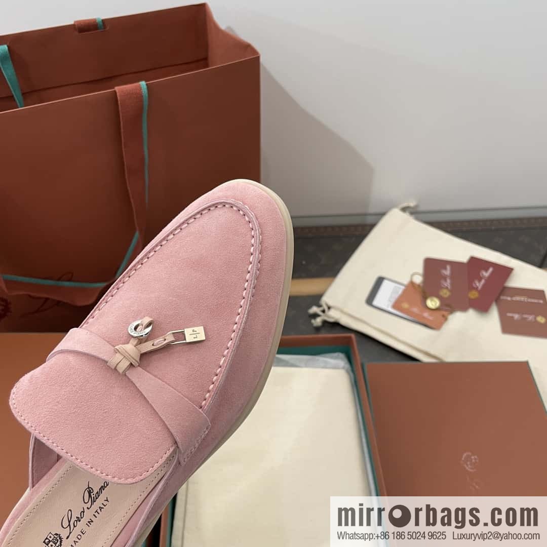 𝐋𝐨𝐫𝐨 𝐏𝐢𝐚𝐧𝐚|| one-pedal Muller half shoes, pink water color