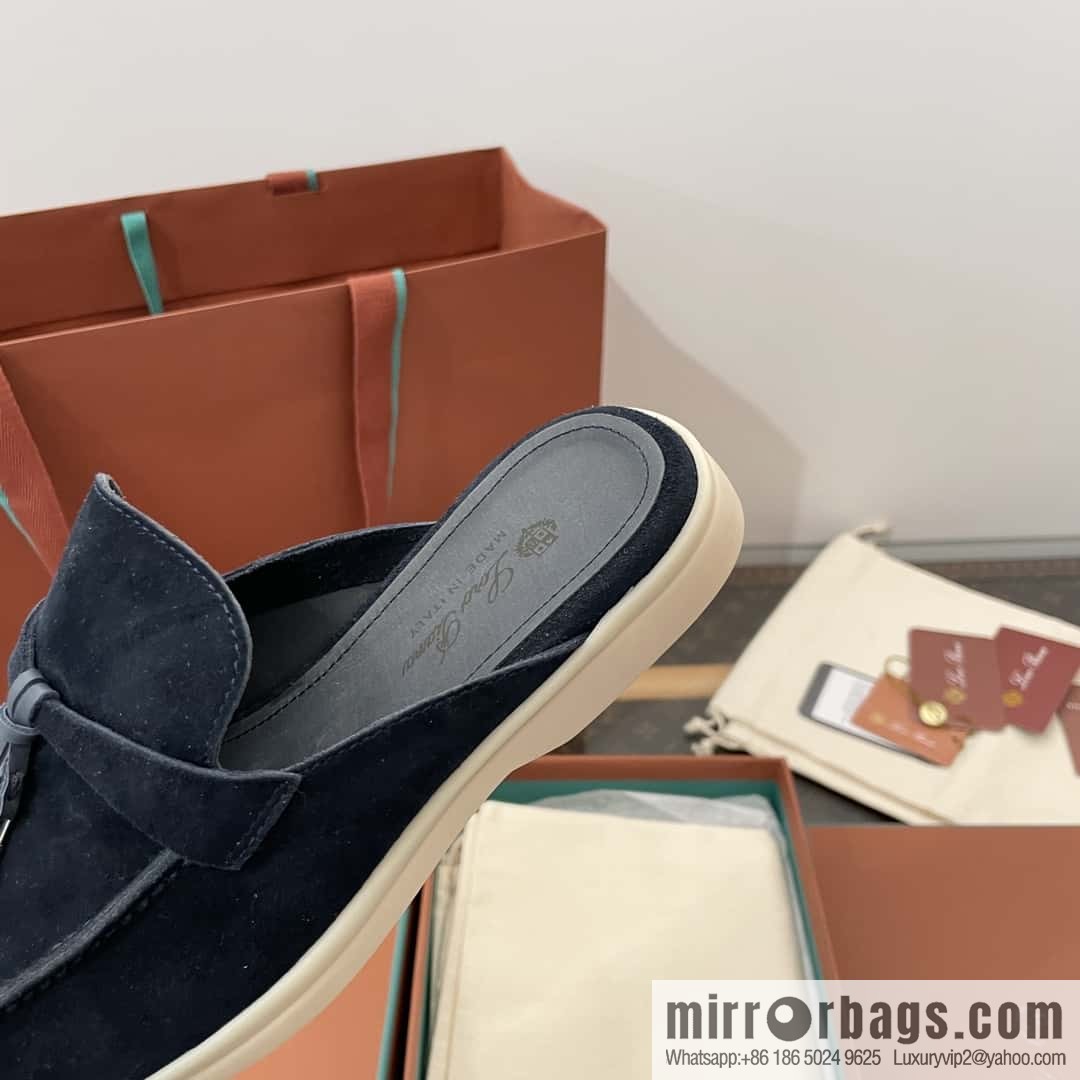 𝐋𝐨𝐫𝐨 𝐏𝐢𝐚𝐧𝐚|| Mueller half shoes, midnight blue