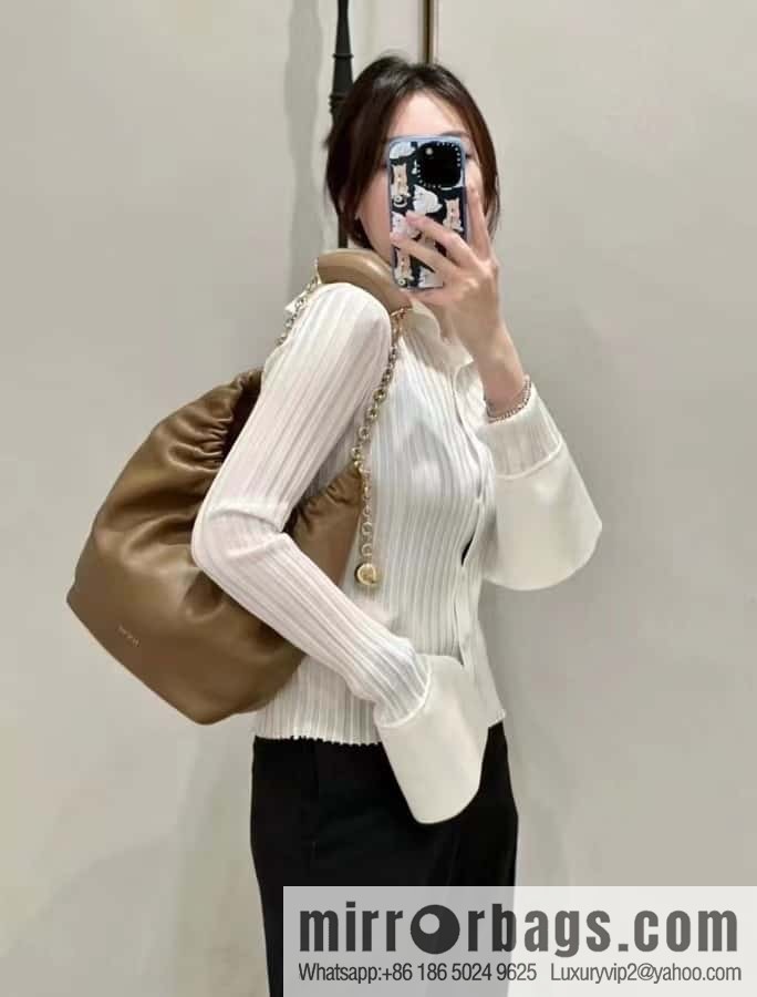 LOEWE Squeezed Underarm Bag 0701 Oak Brown 29.5CM