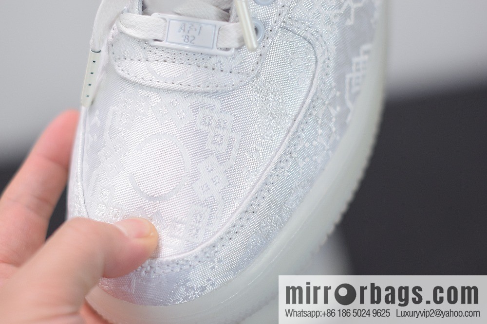 Clot x Nike Air Force 1 Premium AF1 pure white silk joint name Unisex same sneakers AO9286-100