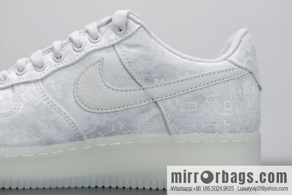 Clot x Nike Air Force 1 Premium AF1 pure white silk joint name Unisex same sneakers AO9286-100