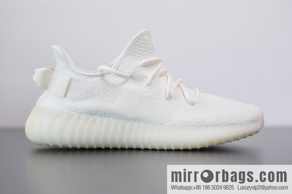 Yeezy Boost 350V2 pure white ice cream, ice cream coconut sports shoes, official item number: CP9366