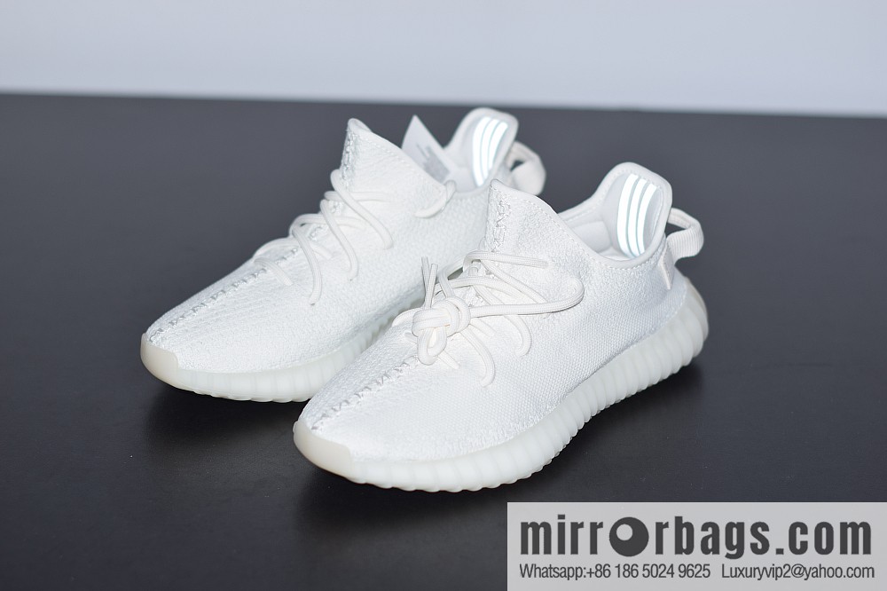Yeezy Boost 350V2 pure white ice cream, ice cream coconut sports shoes, official item number: CP9366
