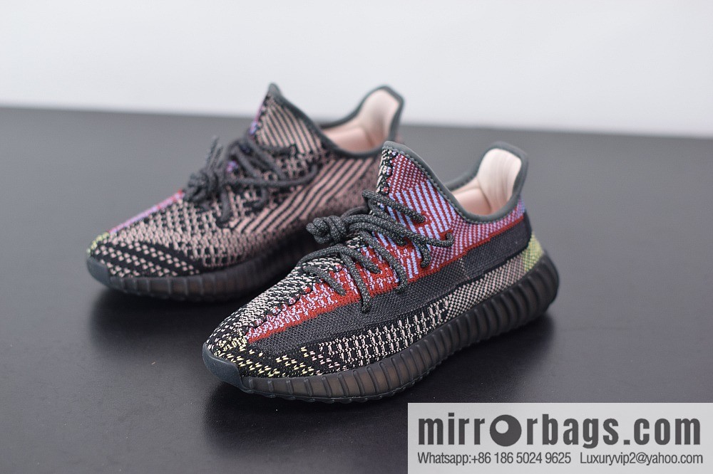 Yeezy Boost 350V2 black rainbow angel yechei coconut sports running shoes, official item number: FW5190