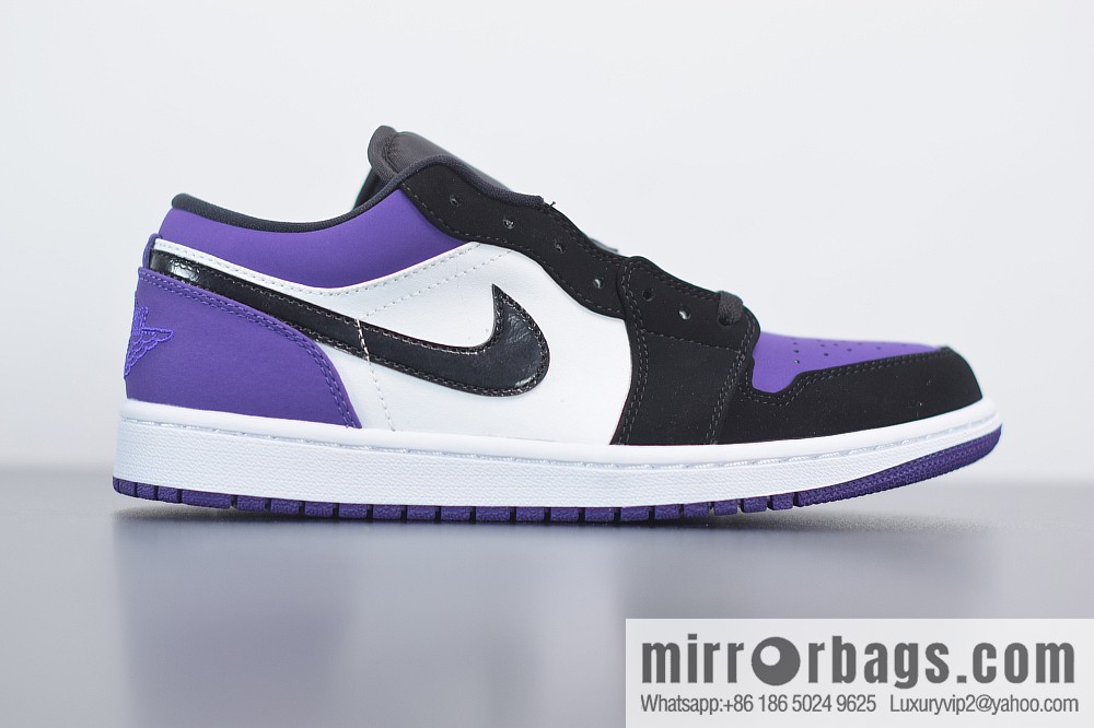 D09D3 tested version aj1 Low black purple low help casual sneakers 553558-125