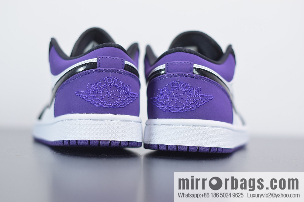 D09D3 tested version aj1 Low black purple low help casual sneakers 553558-125