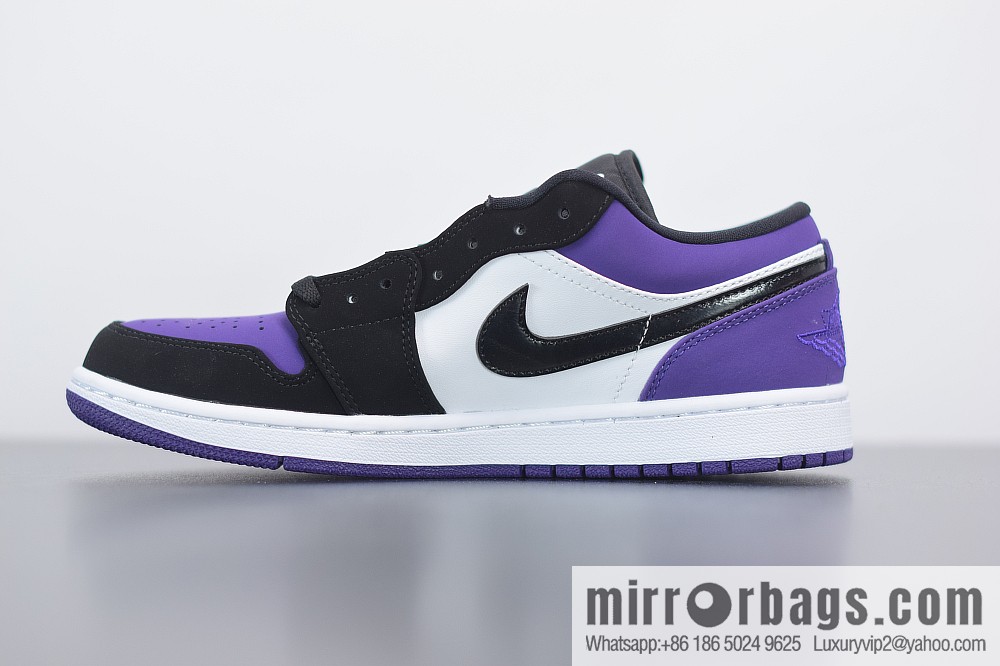 D09D3 tested version aj1 Low black purple low help casual sneakers 553558-125