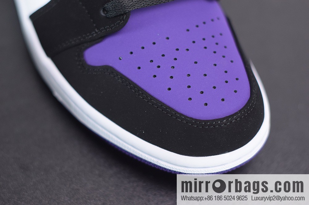 D09D3 tested version aj1 Low black purple low help casual sneakers 553558-125