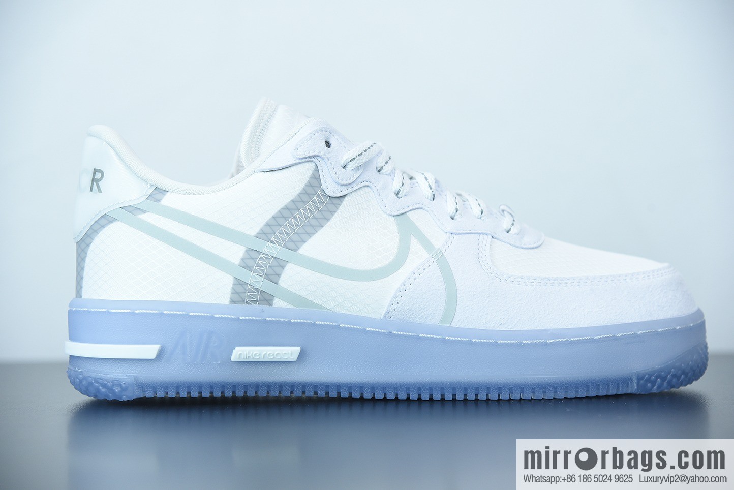 Air Force 1 React QS Light Bone Ice Cube Analysis Ice Blue Air Force One, item number: CQ8879-100
