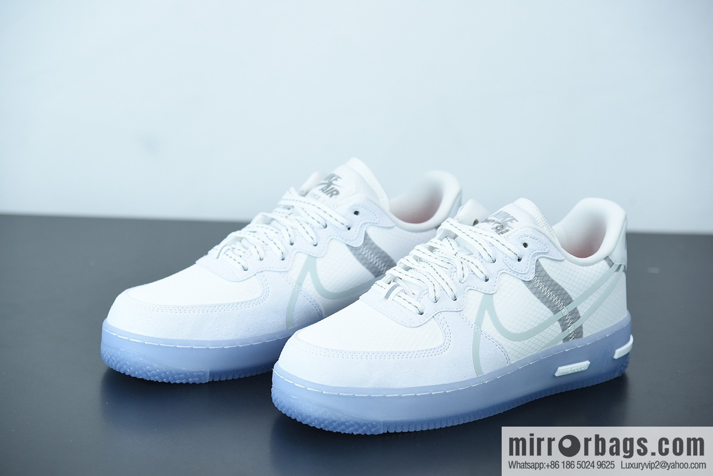 Air Force 1 React QS Light Bone Ice Cube Analysis Ice Blue Air Force One, item number: CQ8879-100