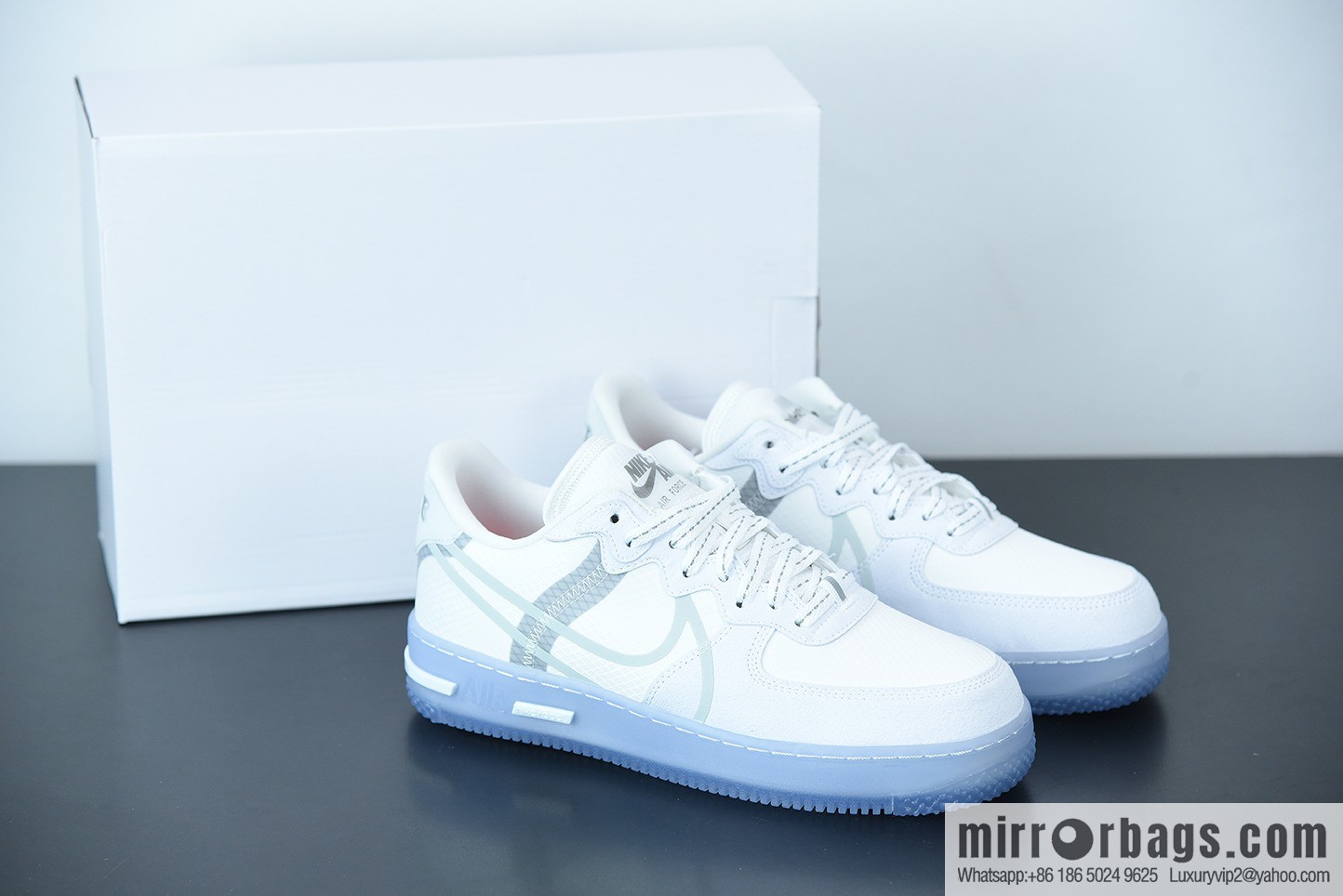 Air Force 1 React QS Light Bone Ice Cube Analysis Ice Blue Air Force One, item number: CQ8879-100