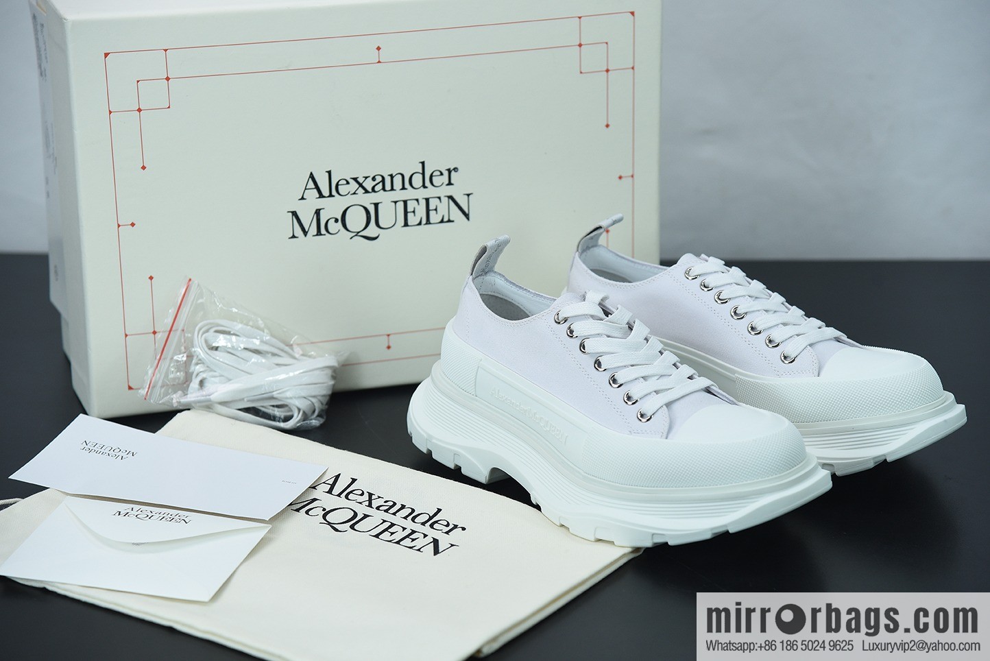 Alexander McQueen/Alexander McQueen muffin shoes platform heightening canvas shoes Y07H5